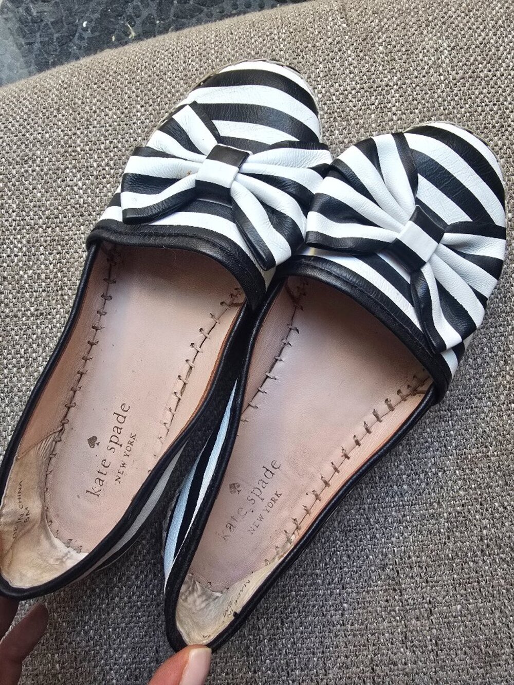 Kate Spade New York Linds Striped Bow Espadrilles